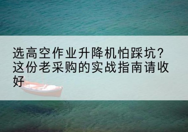 岑巩高空作业升降机厂家推荐-选高空作业升降机怕踩坑？这份老采购的实战指南请收好